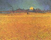 Vincent Van Gogh Sunset : Wheat fields Near Arles china oil painting reproduction